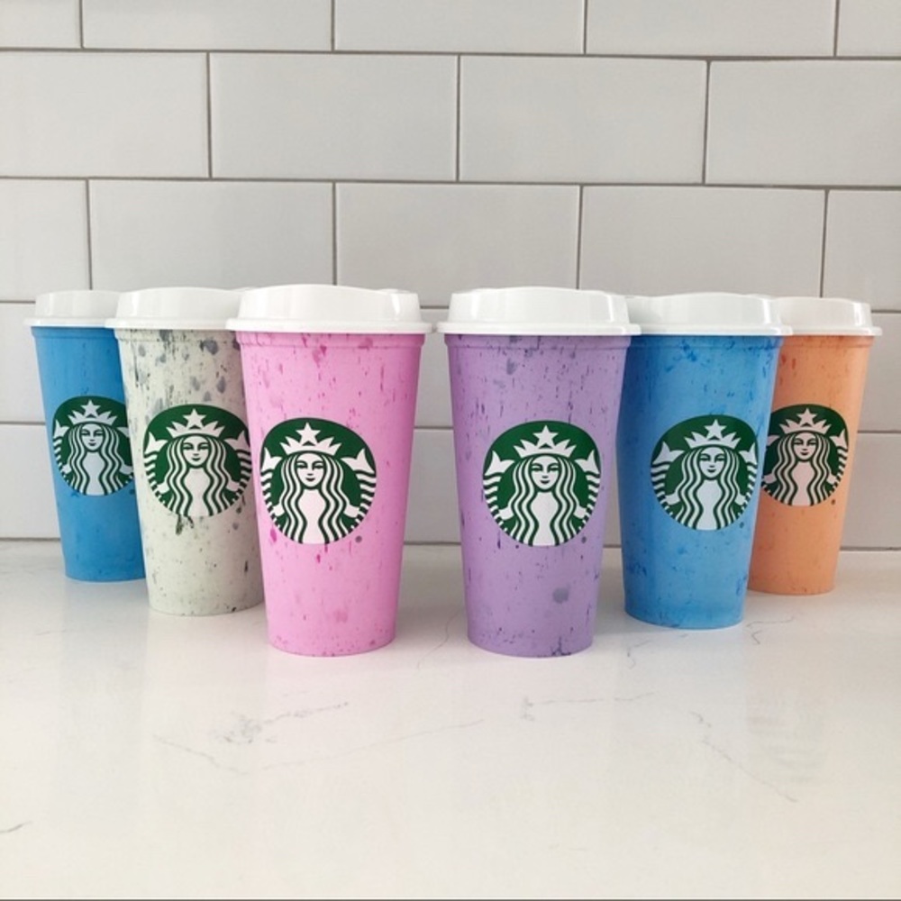 Starbucks pastel color hot reusable cups
